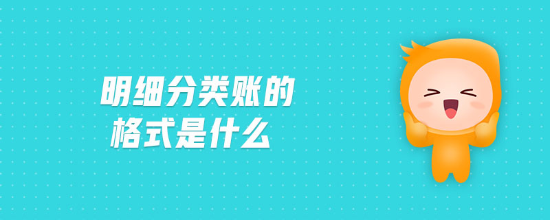 明細分類賬的格式是什么