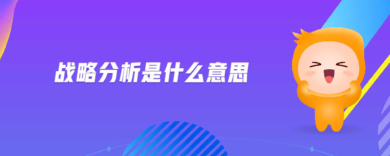 戰略分析是什么意思