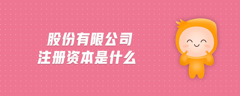 股份有限公司注冊資本是什么