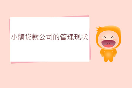 小額貸款公司的管理現狀