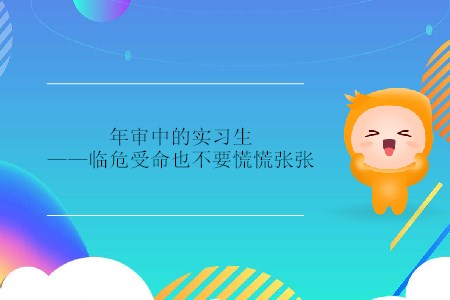 年審中的實習生——臨危受命也不要慌慌張張