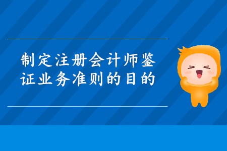 制定注冊會計(jì)師鑒證業(yè)務(wù)準(zhǔn)則的目的是什么？