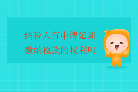 納稅人有申請延期繳納稅款的權利嗎？