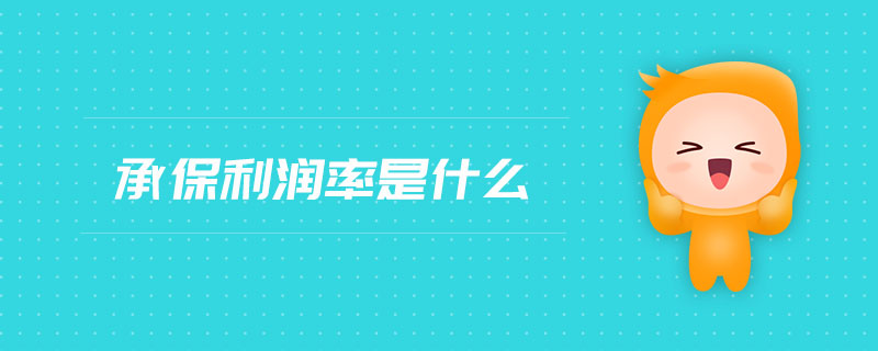 承保利潤率是什么