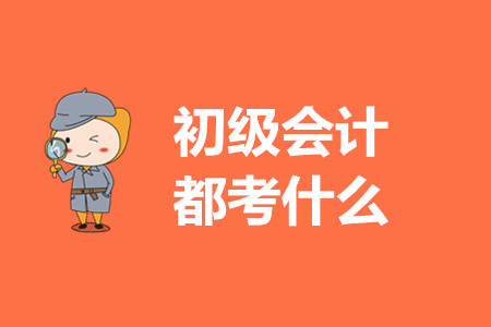 2020年初級會計考哪些內容？