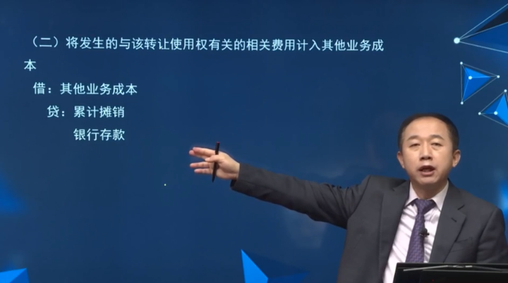 將發(fā)生的與該轉(zhuǎn)讓使用權(quán)有關(guān)的相關(guān)費用計入其他業(yè)務(wù)成本