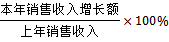 銷售收入增長率