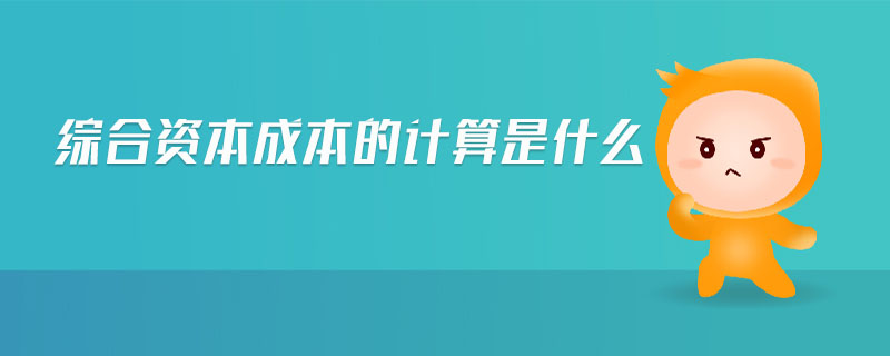 綜合資本成本的計(jì)算是什么
