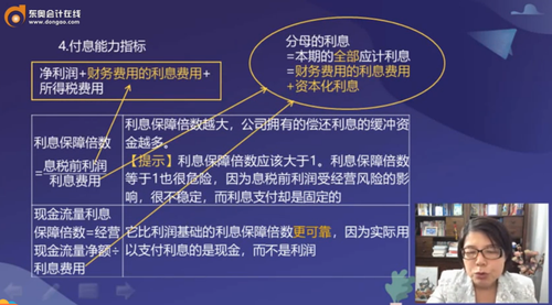 付息能力指標