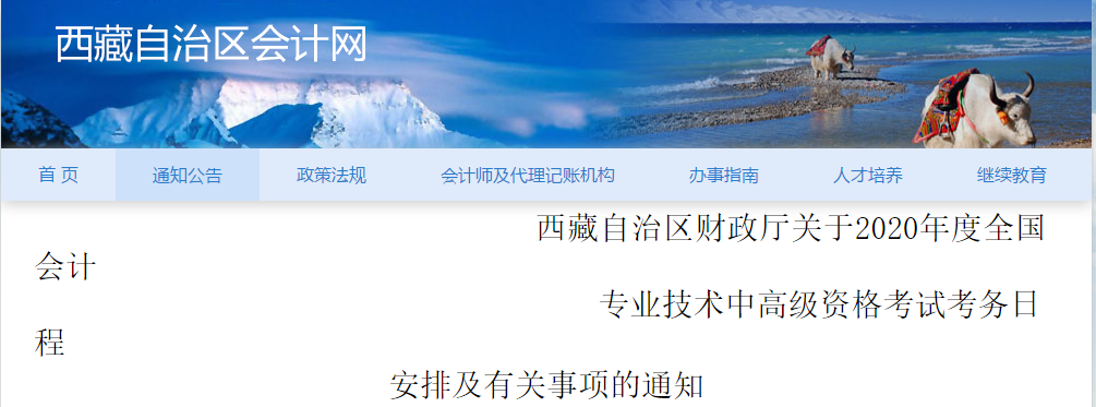 西藏2020年高級會計師報名時間已公布！