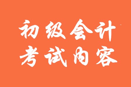 初級會計師主要考什么內容？
