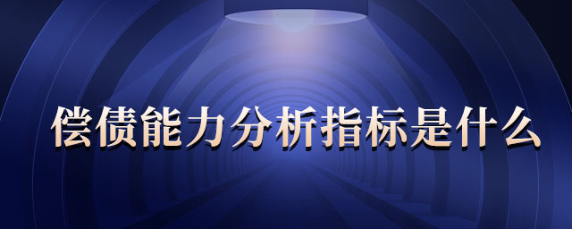 償債能力分析指標是什么