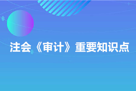 用作風險評估程序_2020年注會《審計》重要知識點