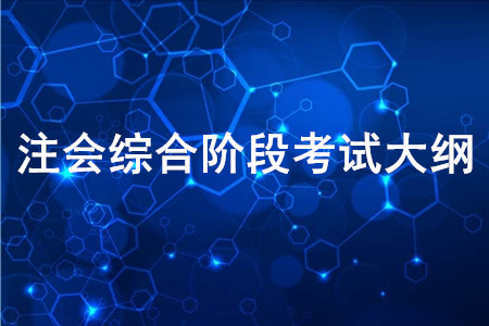 2020年注冊會計師全國統一考試綜合階段考試大綱