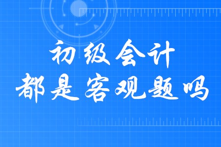 2020年初級會計職稱題型全是客觀題嗎？