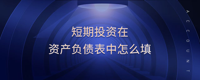 短期投資在資產負債表中怎么填