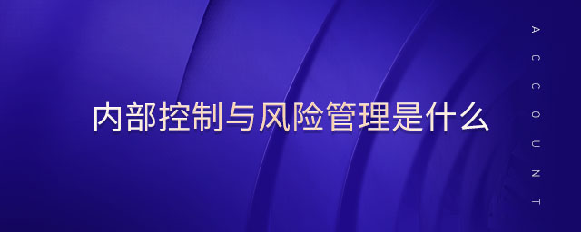 內部控制與風險管理是什么