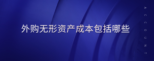外購無形資產成本包括哪些