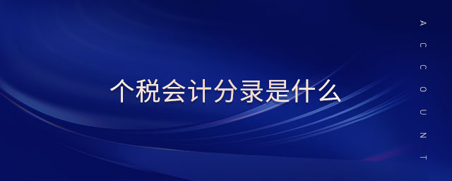 個稅會計分錄是什么