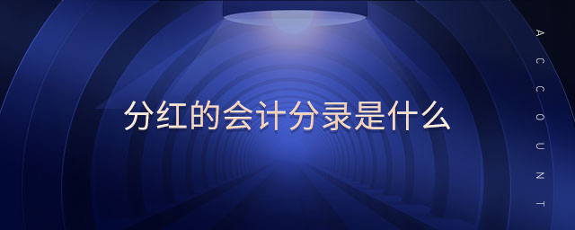 分紅的會計分錄是什么