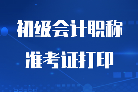 2020年初級會計準考證什么時候開始打印？