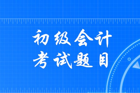 初級會計證考試試題有哪些類型？