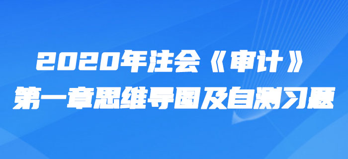 2020年注會《審計》第一章思維導圖及自測習題