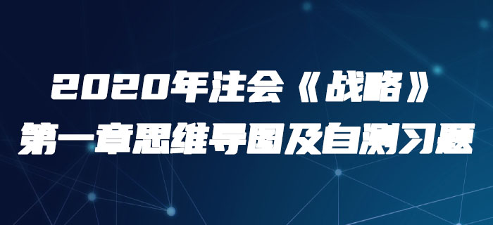 2020年注會《戰(zhàn)略》第一章思維導圖及自測習題