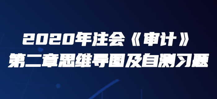 2020年注會《審計》第二章思維導圖及自測習題