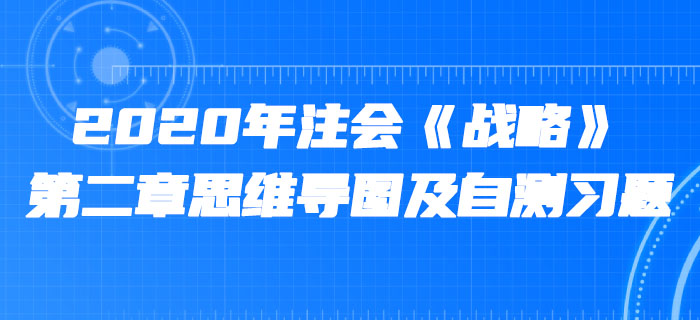 2020年注會《戰略》第二章思維導圖及自測習題