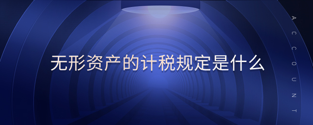 無形資產的計稅規定是什么