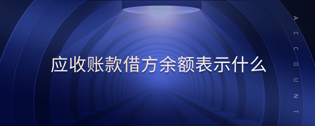 應(yīng)收賬款借方余額表示什么