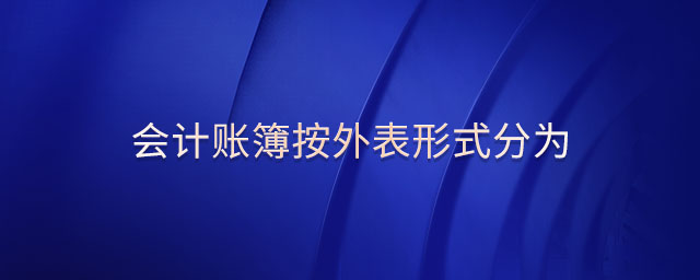 會計賬簿按外表形式分為
