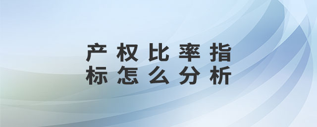 產(chǎn)權(quán)比率指標(biāo)怎么分析
