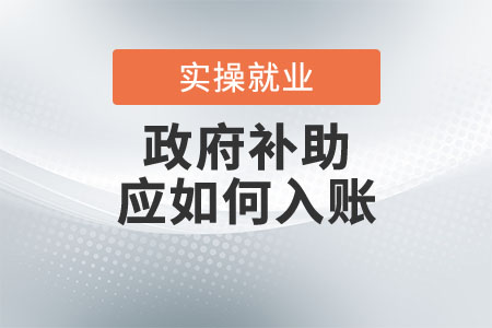 政府補助應如何入賬？