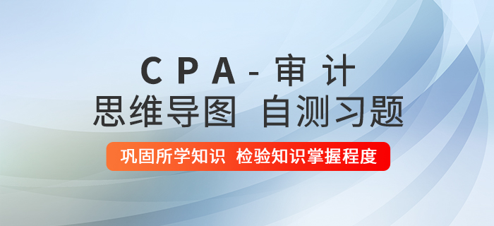 2020年注會《審計》第九章思維導圖及自測習題