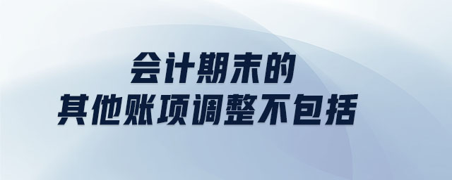會計期末的其他賬項調整不包括