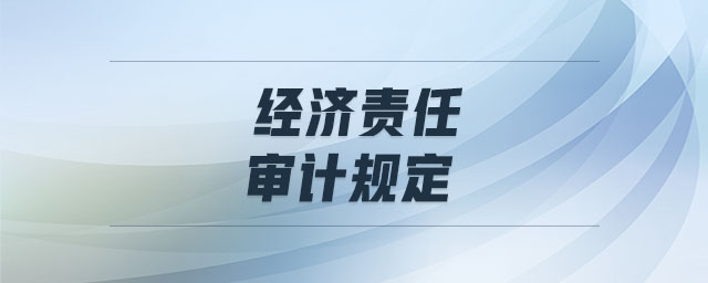 經濟責任審計規定