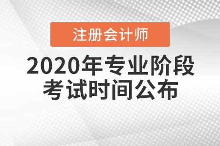 2020年注冊會計師專業(yè)階段考試時間公布