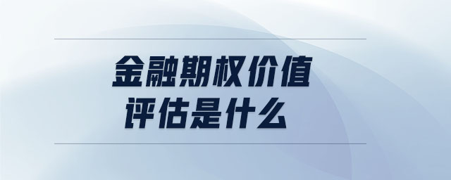 金融期權價值評估是什么