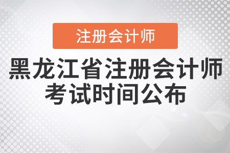 2020年黑龍江省注冊會計師考試時間公布