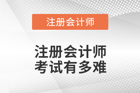 注冊會計(jì)師考試有多難