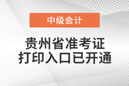 2022年貴州省中級(jí)會(huì)計(jì)師延考準(zhǔn)考證打印入口已開通