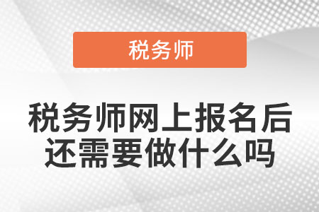 稅務師網上報名后還需要做什么嗎