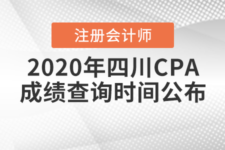 2020年四川CPA成績查詢時間公布！