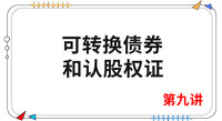 《財管》第九講