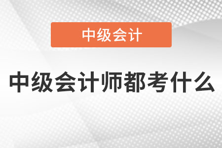 中級會計師都考什么