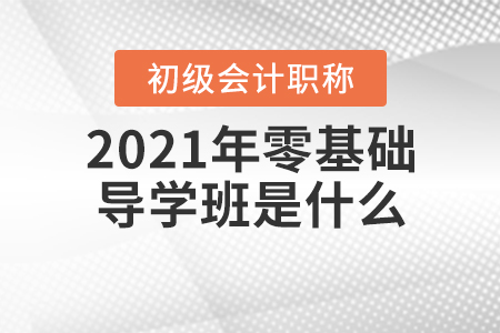 2021年初級會計職稱零基礎導學班是什么？