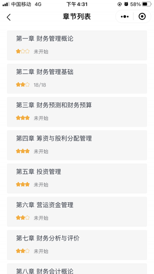 章節列表