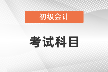 2021年初級會計考試科目是什么?